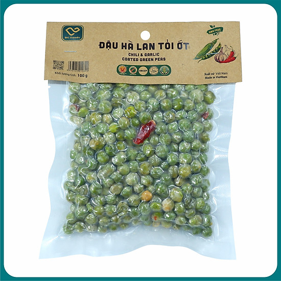 100g đậu hà lan tỏi ớt dgfoods chili & garlic coated green peas - ảnh sản phẩm 1