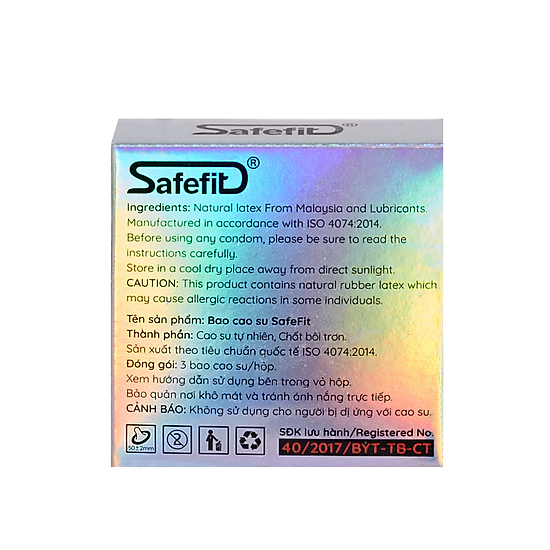 Bộ 3 hộp bao cao su safefit siêu mỏng 0.03mm - hộp 3 chiếc - ảnh sản phẩm 4