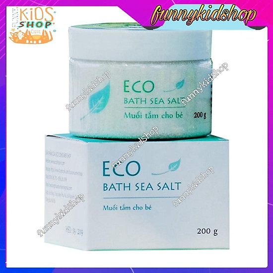 Muối tắm thảo dược trừ rôm sảy mẩn ngứa eco 200g- muối tắm bé eco - ảnh sản phẩm 1