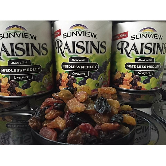 Nho khô mỹ không hạt sunview raisins 425g nho thập cẩm - ảnh sản phẩm 4