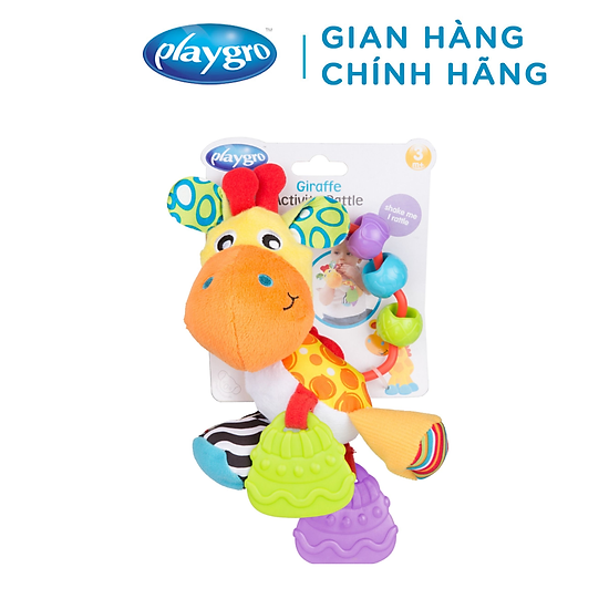 Đồ chơi lục lạc gặm nướu hươu cao cổ playgro, cho bé từ 3 tháng - ảnh sản phẩm 1