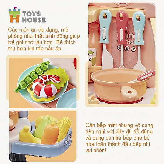 Bộ đồ chơi hướng nghiệp nấu ăn nhà bếp cho bé từ 3 tới 8 tuổi toyshouse 889 - ảnh sản phẩm 9