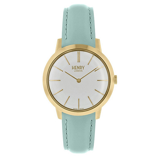 Đồng Hồ Nữ Iconic Dây Da Bò Henry London HL34-S-0224 (34mm) - Xanh + D...