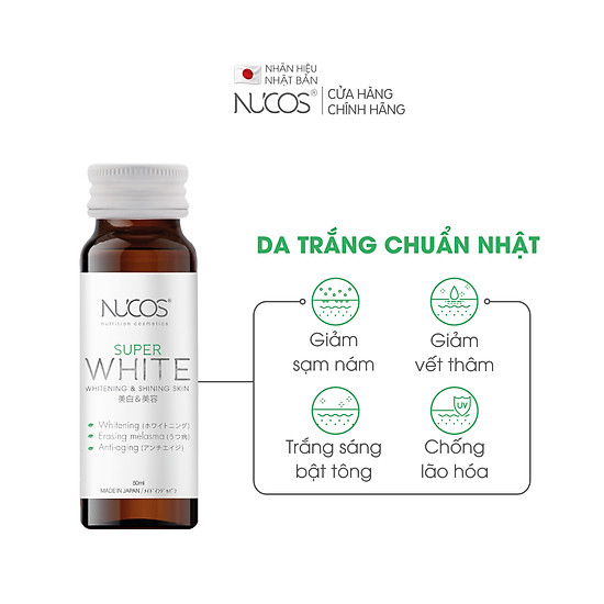 Combo 3 hộp collagen trắng da mờ thâm nám nucos super white 3x50mlx10chai - ảnh sản phẩm 3