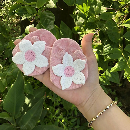 Tất hình bông hoa siêu kute cho bé gái từ 3 tháng đến 2 tuổi - ảnh sản phẩm 5