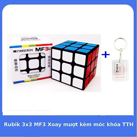 Rubik 3x3 mf3 xoay mượt kèm móc khóa tth - ảnh sản phẩm 1