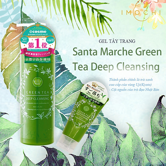 Gel tẩy trang trà xanh nhật bản santa marché green tea deep cleansing 70g - ảnh sản phẩm 4