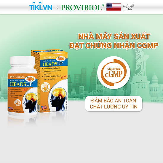 Viên uống bổ não tăng cường trí nhớ provibiol heads up 60 viên - ảnh sản phẩm 6