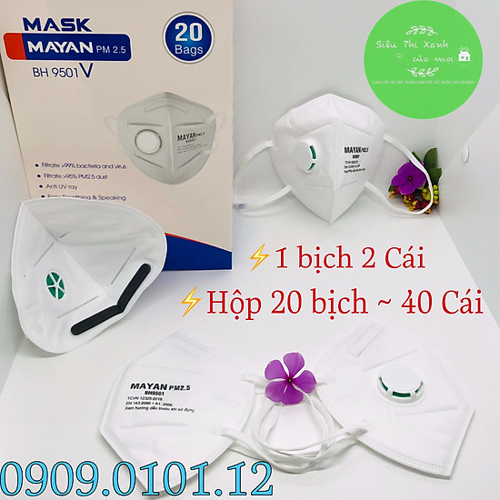 Khẩu trang n95 có van thở - đệm mũi cao cấp mayan pm 2.5 - chính hãng - 4 - ảnh sản phẩm 5