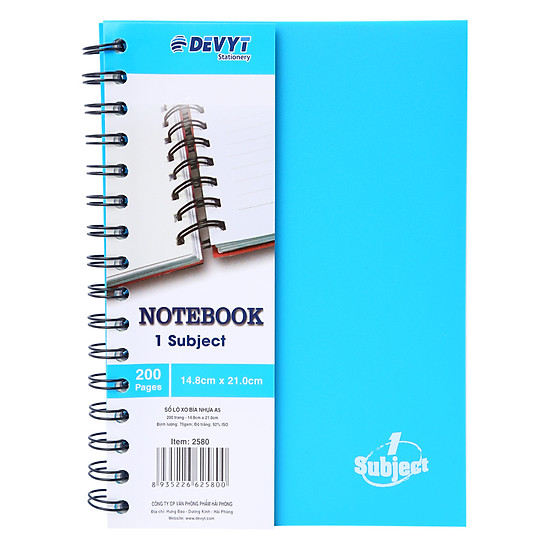 Sổ Lò Xo Note Book Devyt A5 200 Trang Đl70/92 