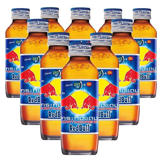 Lốc 10 chai nước tăng lực red bull thái lan 150ml x 10 - ảnh sản phẩm 2