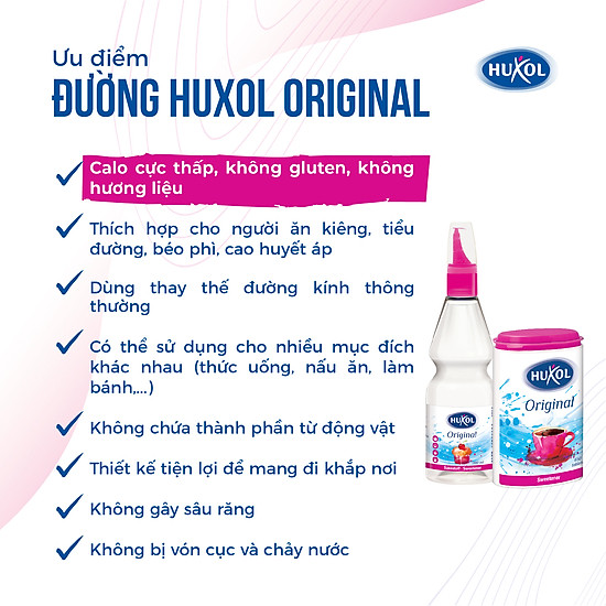 Combo đường ăn kiêng sweetener huxol -1xcỏ ngọt stevia 300v - ảnh sản phẩm 6