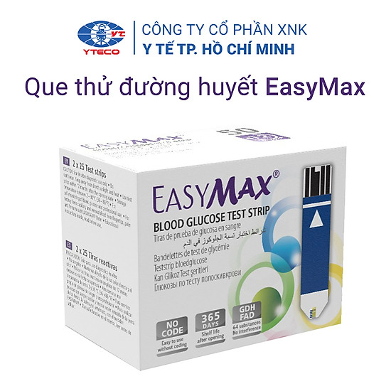 Que thử đường huyết easymax hộp 50 que - ảnh sản phẩm 2