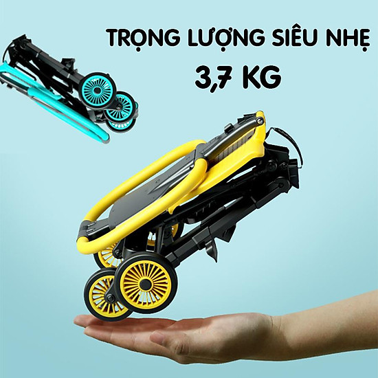 Xe đẩy đảo chiều, 2 chiều cho bé gấp gọn dụ lịch siêu nhẹ 3.7kg có thể - ảnh sản phẩm 9