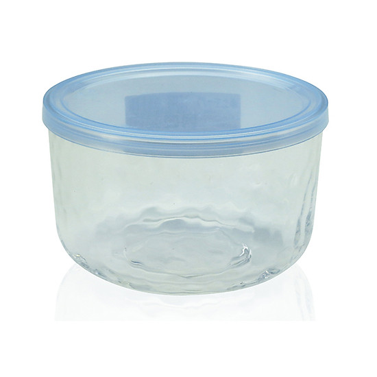 Kết quả hình ảnh cho Hộp thủy tinh kim cương có nắp đậy màu xanh 420ml