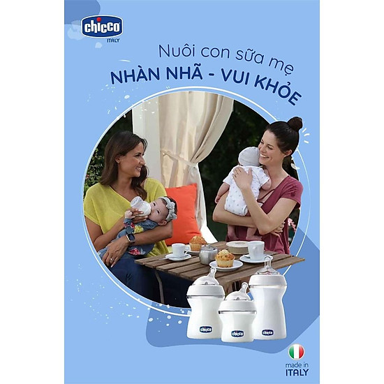 Bình sữa núm nghiêng pisa natural feeling 0m+ chicco 150ml - ảnh sản phẩm 7