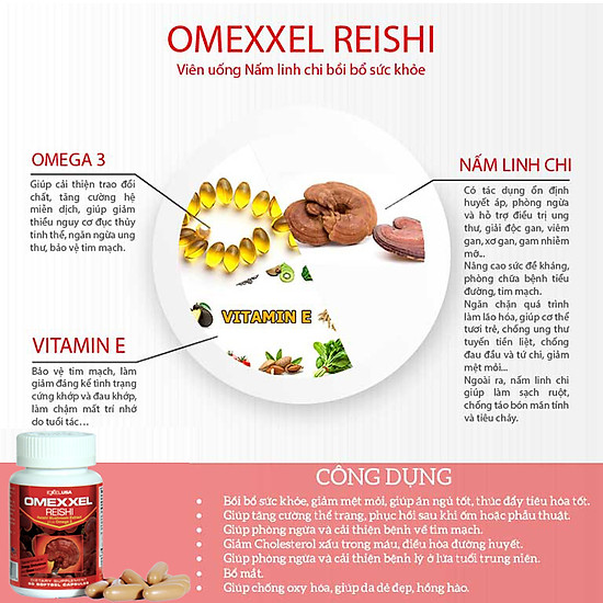 Thực phẩm chức năng viên uống nấm linh chi omexxel reishi - ảnh sản phẩm 5