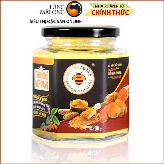 Tinh nghệ nếp vàng honimore nguyên chất hũ 200g - tinh bột nghệ nguyên chất - ảnh sản phẩm 4