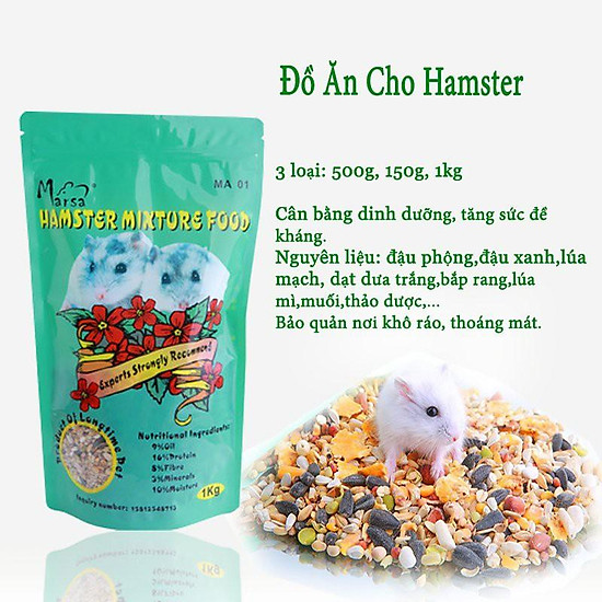 Thức ăn ngũ cốc hỗn hợp cho hamster 150gr rau củ quả tăng cường dinh dưỡng - ảnh sản phẩm 5