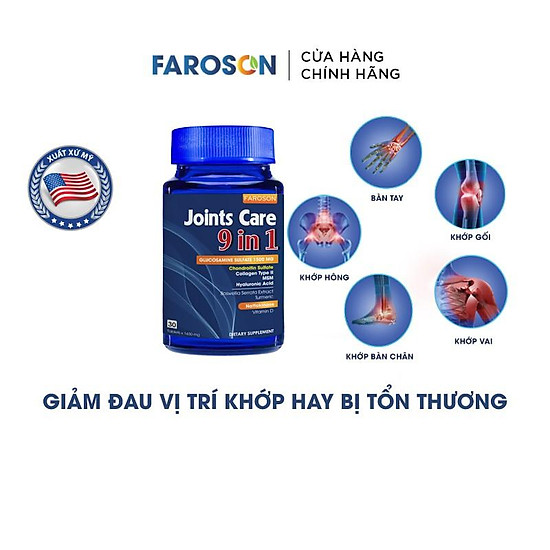 Viên uống glucosamine bổ khớp faroson joints care 9 in 1 hộp 30 viên - ảnh sản phẩm 3