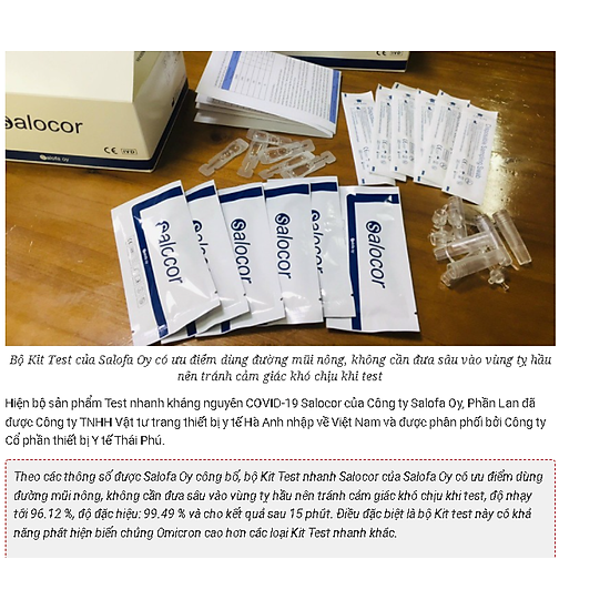 Kit test covid 19 tại nhà salocor phần lan đã được bộ y tế cấp phép lưu - ảnh sản phẩm 5