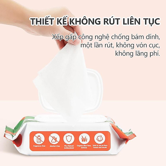 Einmilk.ân ninh khăn giấy ướt einmilk 20 tờ và 80 tờ một gói ,không mùi - ảnh sản phẩm 9