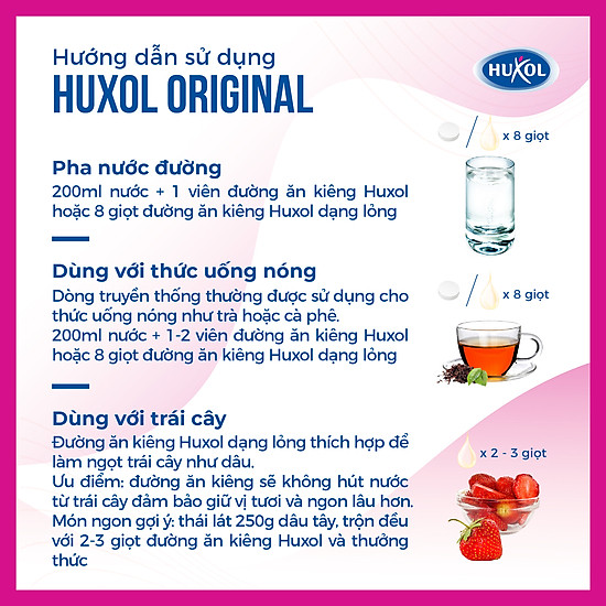 Combo đường ăn kiêng sweetener huxol -1xcỏ ngọt stevia 300v - ảnh sản phẩm 8