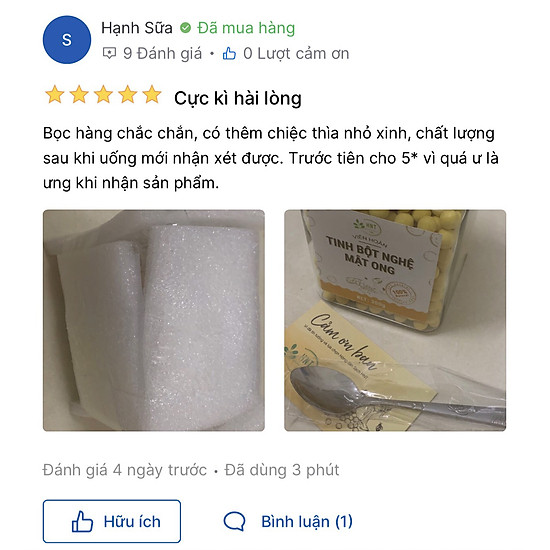 Viên nghệ mật ong cao cấp hnt 300g viên tinh bột nghệ mật ong tự nhiên - ảnh sản phẩm 3