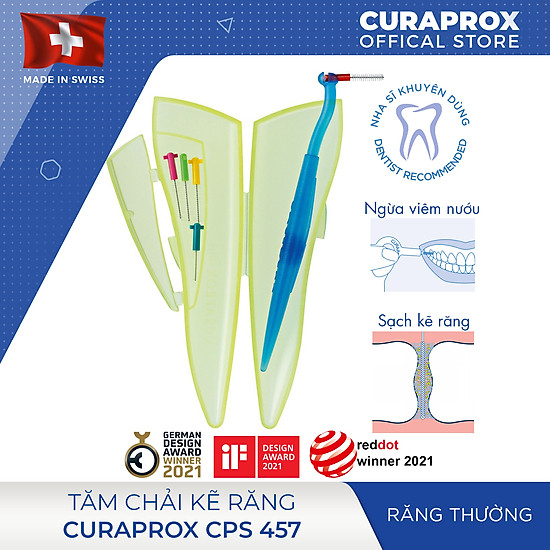 Tăm chải kẽ răng curaprox cps 457 có hộp màu ngẫu nhiên - ảnh sản phẩm 1