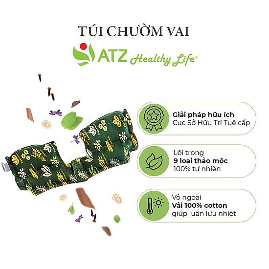 Túi chườm vai thảo dược - atz organic - nóng lạnh đa năng - ảnh sản phẩm 3