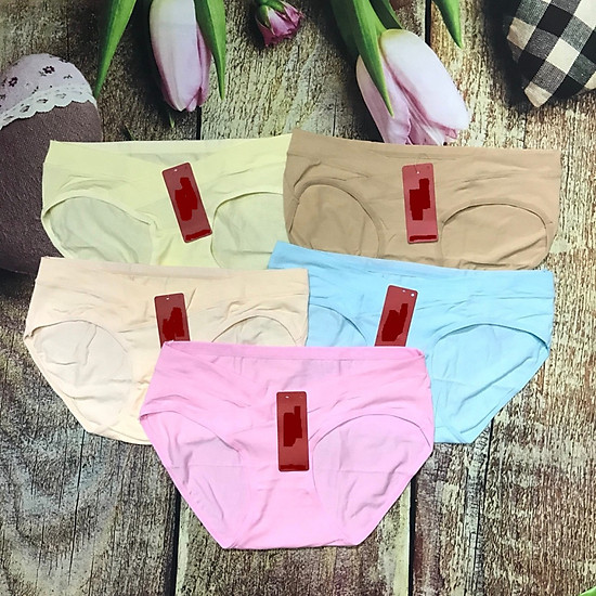 Set 5 quần lót bầu cạp chéo cotton cho mẹ - màu ngẫu nhiên - ảnh sản phẩm 1