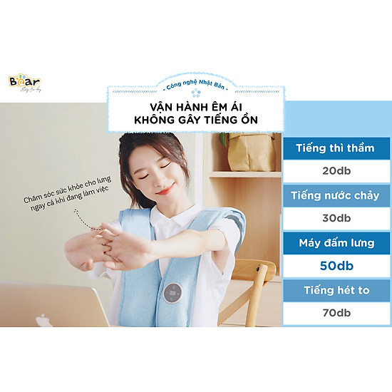 Máy massage, máy đấm lưng bear ma-b01v1 gồm 4 kỹ thuật đấm lưng - ảnh sản phẩm 10