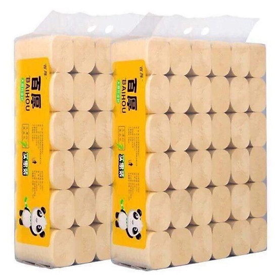Lốc 36 cuộn giấy vệ sinh gấu trúc không lõi siêu dai - hàng nội trung địa - ảnh sản phẩm 1
