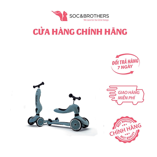 Xe scooter trẻ em scoot and ride highwaykick 1 màu steel - ảnh sản phẩm 3