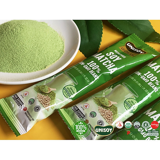 Bột đậu nành matcha unisoy 210g 10 gói x 21g - ảnh sản phẩm 6