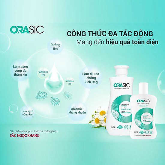 Dung dịch vệ sinh phụ nữ orasic sắc ngọc khang - ảnh sản phẩm 5