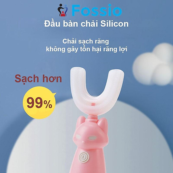 Bàn chải điện chữ u đánh răng cho bé, chất liệu silicon chịu được lực cắn - ảnh sản phẩm 4