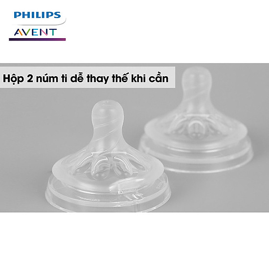 Núm ty philips aventmô phỏng tự nhiên ty giả cho bé từ sơ sinh chống sặc - ảnh sản phẩm 7