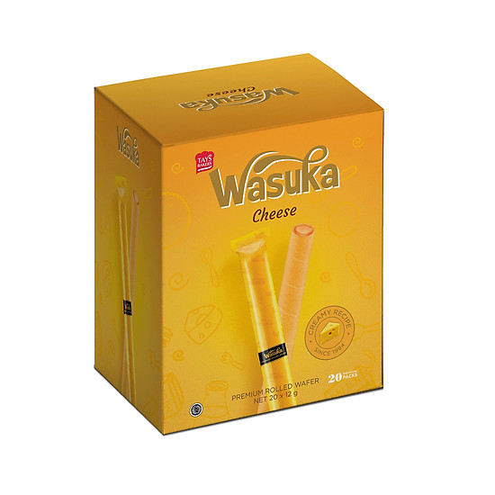 Bánh quế wasuka vị phô mai 20 thanh x 12gr - ảnh sản phẩm 1