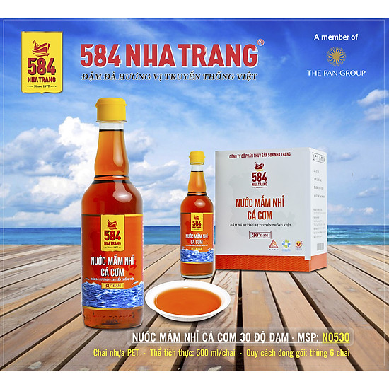 Thùng 6 chai nước mắm nhỉ cá cơm 584 nha trang - 30 độ đạm - ảnh sản phẩm 1