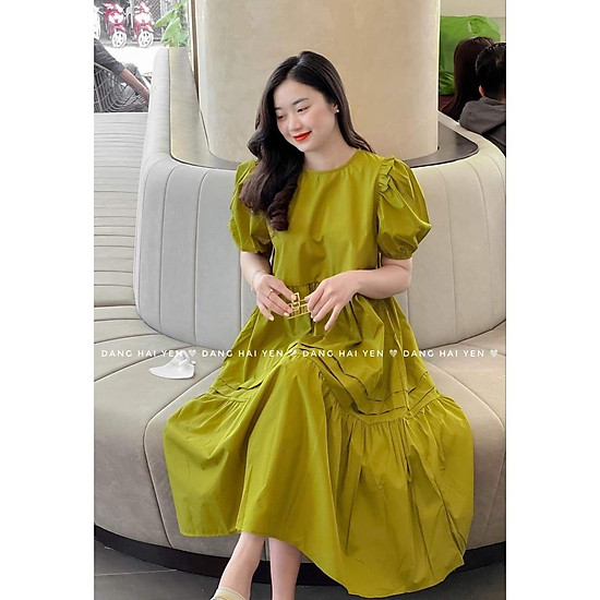 Váy bầu đẹp thời trang thiết kế mùa hè Dáng suông đuôi cá xếp tầng sang  chảnh | Shopee Việt Nam