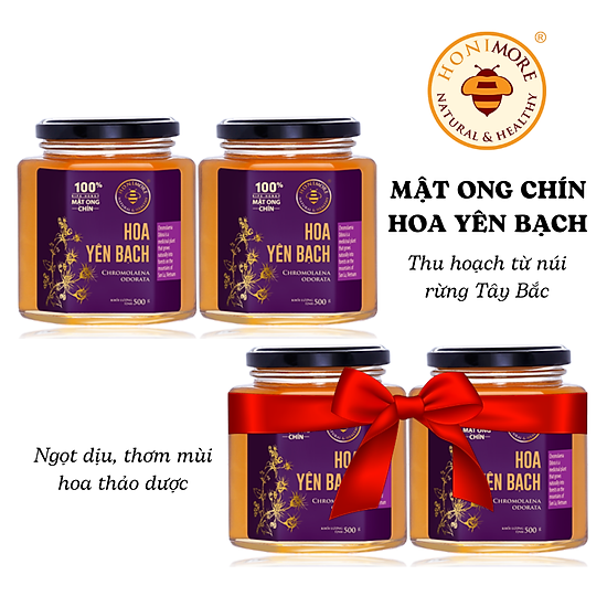 Combo 2 hũ mật ong chín honimore hoa yên bạch 500g tặng 2 hũ cùng loại - - ảnh sản phẩm 1