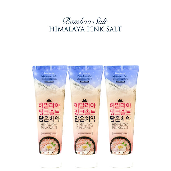 Combo 3 kem đánh răng bamboo salt muối hồng himalaya làm trắng răng 100g - ảnh sản phẩm 1