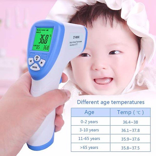 Nhiệt kế hồng ngoại đo trán,đo tai ,đo sữa cao cấp có đèn và cảnh báo sốt - ảnh sản phẩm 3