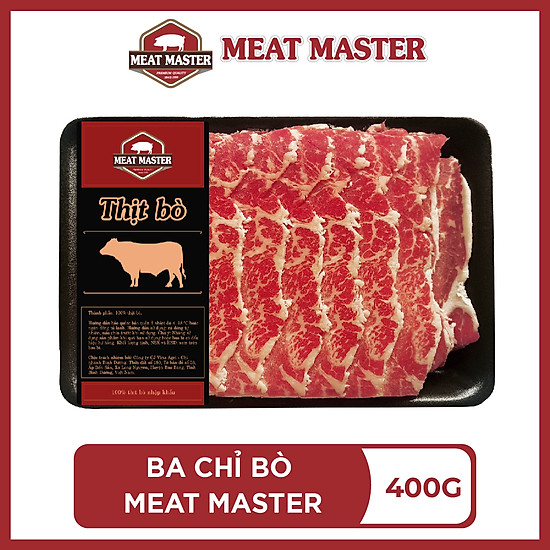 Ba chỉ bò meat master  400 g  - giao nhanh - ảnh sản phẩm 1