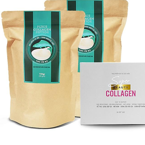 Combo gồm 1 super beauty collagen + 2 pizkie collagen peptide làm sáng da - ảnh sản phẩm 1