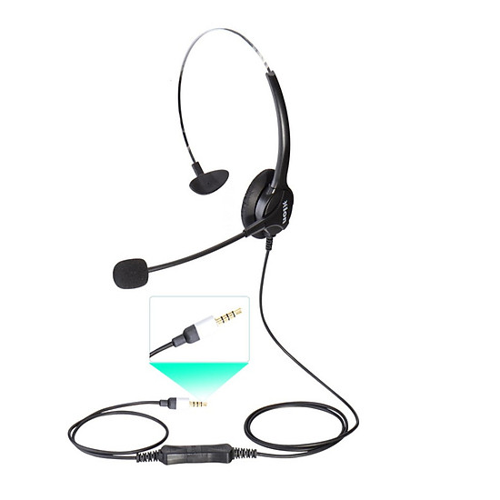 Tai nghe + mic chăm sóc khách hàng hion for600, chân 3.5mm - hàng nhập khẩu - ảnh sản phẩm 1