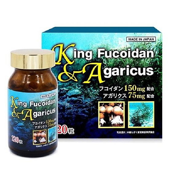 Viên uống king fucoidan agaricus - hỗ trợ ngăn ngừa bệnh ung thư hộp 120 - ảnh sản phẩm 1