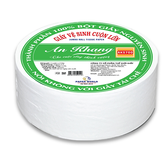 Combo 10 giấy vệ sinh cuộn lớn cao cấp 2 lớp giấy lụa 900g an khang soft - ảnh sản phẩm 2