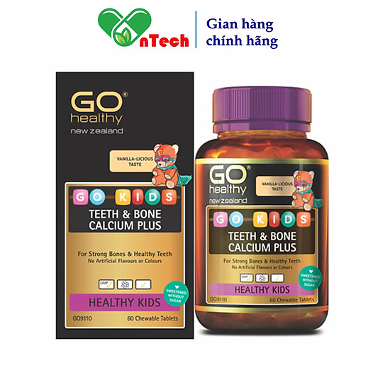 Viên uống bổ sung calci vitamin d3 và vitamin k2 cho trẻ go kids teeth & - ảnh sản phẩm 1